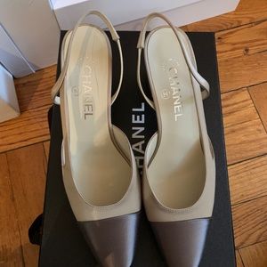 Chanel coco sling backs heels